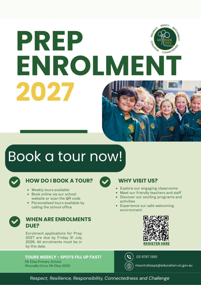 Prep 2027 Book A Tour Poster